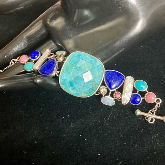 Sterling & Lapis Bracelet - Picture 7 of 13